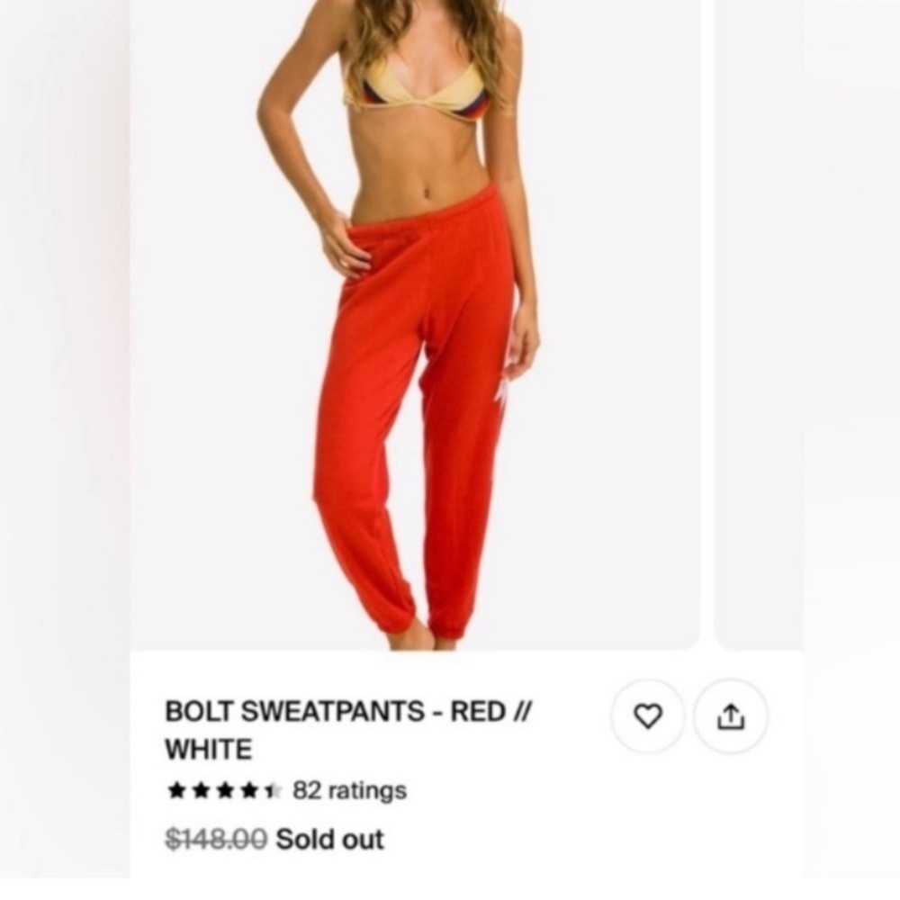 Aviator Nation Red Sweatpants